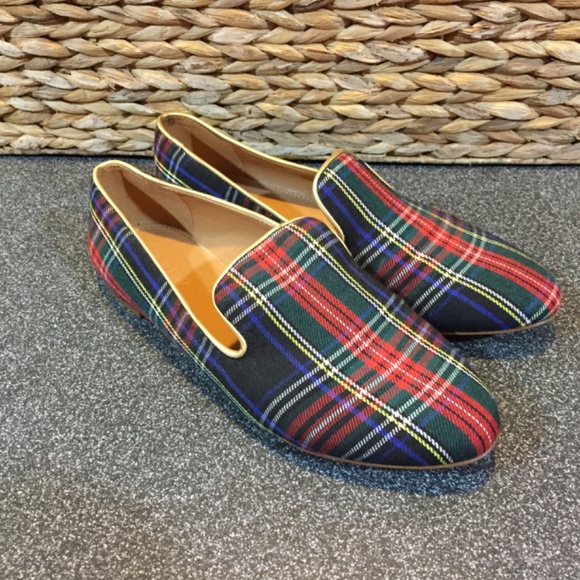 J. Crew Plaid Flats in Red, Green, and Blue - Picture 9 of 13
